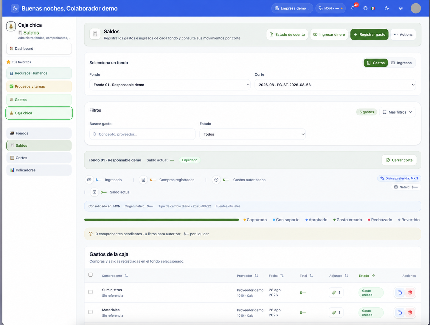 Transactions and statements